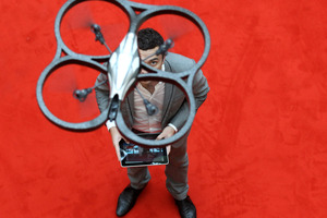 The AR Drone made by Parrot, controlled by iPad. Photo / Getty Images