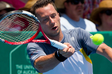 Second seed Philipp Kohlschreiber from Germany is back in action at the Heineken Open today. Photo / Greg Bowker