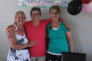 Sisters Ingrid Rowe, Eve Richardson and Jackie Barr, together on Christmas Day after half a century. Photo / APN