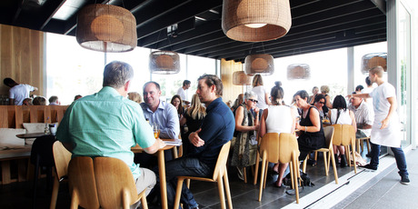 The bistro has been minimally, though cheerfully, dressed up. Photo / Doug Sherring