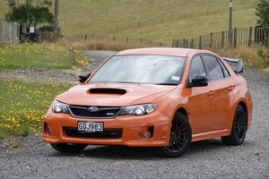 You can't miss Subaru's Crouching Tiger WRX because it's very orange. It's also very rare, with just 10 examples going on sale. Photo / David Linklater