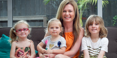 Rebecca Allcock - here with Clementine, 4, Coco, 2, and Salvador Miller, 8 - has developed Bubble Dome into a million-dollar enterprise. Photo / Natalie Slade