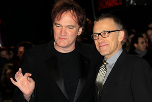 Director and writer Quentin Tarantino, left, and Christoph Waltz arrive for the UK Premiere of Django Unchained. Photo / AP