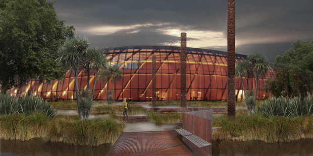 An artist's impression of the proposed Te Puna Ahurea Cultural Centre, which will be part of the $30 billion overhaul of Christchurch's new urban centre. Image / Supplied