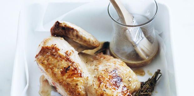 Rosemary and garlic beer-marinated chicken. Photo / Donna Hay Magazine