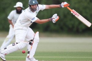 Auckland were unable to break the 100-run third wicket partnership of Matthew Sinclair (pictured) (71 from 52) and Ben Smith (59 from 31). Photo / Paul Estcourt.