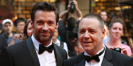 Hugh Jackman and Russell Crowe at the Sydney premiere of Les Miserables. Photo/AP