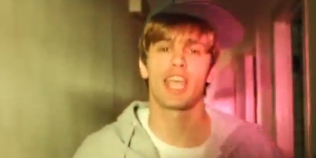 James Franco in his spoof Bieber video.
