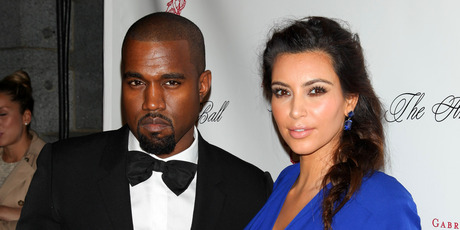 Kanye West and Kim Kardashian. Photo/AP