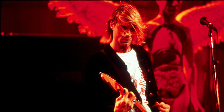 Kurt Cobain on stage. Photo/supplied
