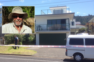 The Scene of the stabbing early on New Years day in Waihi (Insert: Robert Wilkinson). Photos / Christine Cornege/Supplied