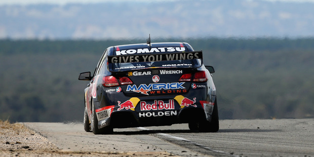 Jamie Whincup puts the hammer down in Perth. Photo / Getty Images