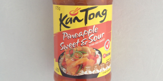 KanTong Pineapple Sweet & Sour Stir-Fry Sauce. $4.19 for 575g. Photo / Supplied