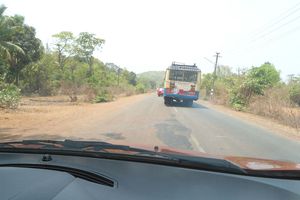 Drivers in India take a loose view of lanes and overtaking. Photo / Liz Dobson
