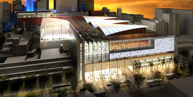 An artist's impression of the new convention centre in downtown Auckland. Image / supplied
