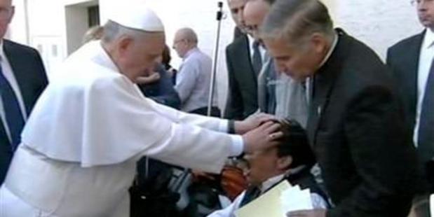 The Vatican was cautious saying Francis 'didn't intend to perform any exorcism.' Photo / AP