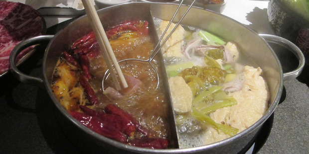 Budaoweng hot pot restaurant in Hong Kong. Photo / Shandelle Battersby