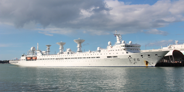The Chinese Consulate says the Yuan Wang 6 is here to replenish supplies and so its 300 crew members can have a rest. Photo / Scott Yeoman