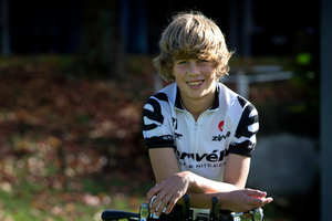 Triathlete Harry McLoughlin, 14, is among the elite squad. Photo / Brett Phibbs