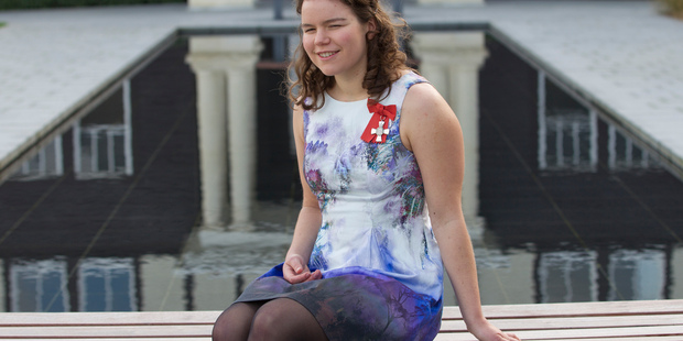 Paralympic swimmer Mary Fisher after receiving the Insignia of a Member of the NZ Order of merit at Government House in Wellington. Photo / Mark Mitchell