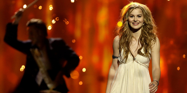 Emmelie de Forest of Denmark won the Eurovision Song Contest with her song Only Teardrops.Photo / AP