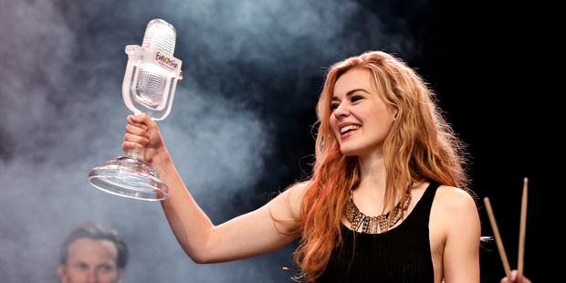 Winner of the 2013 Eurovision Song Contest Emmelie de Forest of Denmark. Photo / AP