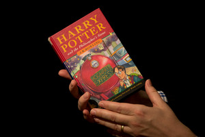 A first edition copy of the first Harry Potter book has sold at auction.Photo / AP