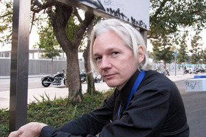 Assange has been hiding from the law in a cramped basement room at the Ecuadorean embassy for nearly a year. Photo / Supplied