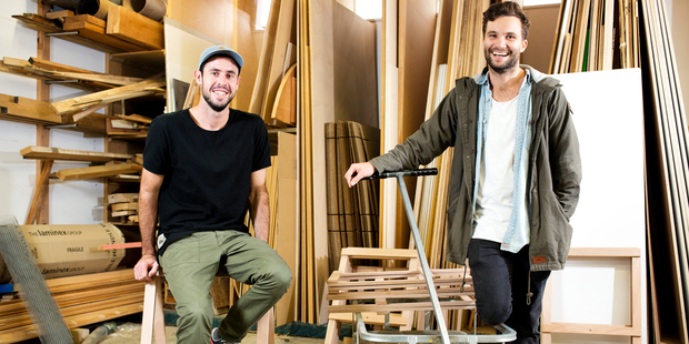 Mike Grobelny and Nikolai Sorensen with their favourite things. Photo / Babiche Martens