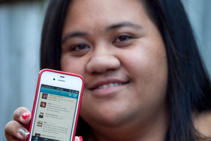 Auckland University student Beverly Fina'i has been tweeting for three years, since she was 17. Photo / Natalie Slade