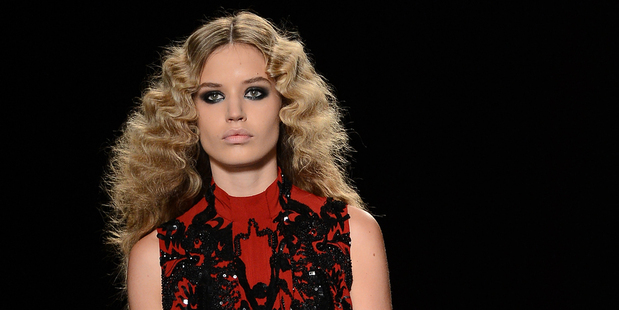 Georgia May Jagger walking the runway at the Just Cavalli fashion show during Milan Fashion Week. Photo / Getty Images