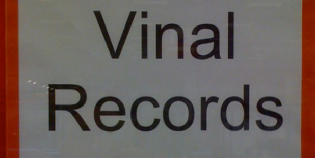 Fraser Heron spotted this in The Warehouse, Rotorua. 'It has been so long since most of them owned records that they had forgotten what they were made out of!' Photo / Supplied