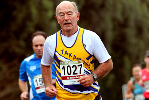 Malcolm Attree, 74, has run 28 marathons and 126 half marathons, so far. Photo / MarathonPhotos.com