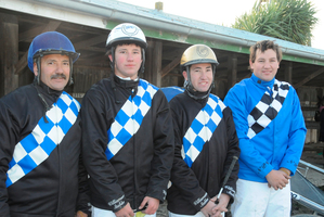 Brad Williamson (beside father Phil), hopes to emulate brothers Matt (third from let) and Nathan. Photo / Supplied