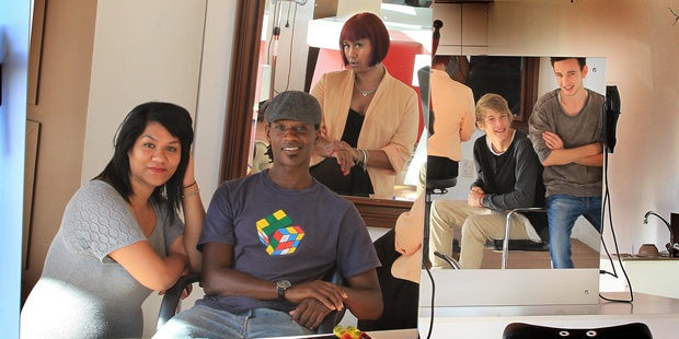 Local hairdresser Cliff Lamar is taking on four youngsters from underprivileged backgrounds and training them up for six weeks in his hair salon. Photo / BPT