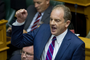 Labour leader David Shearer inspected the porridge and proceeded to take credit for its appearance. Photo / Mark Mitchell