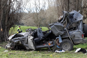 Four people died in this Hawke's Bay accident last year. Photo / Duncan Brown