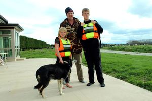 Chris Boys, and children Holly, 8, and Alex, 13, realise the importance of life jackets after their boat sank on Lake Benmore on Sunday. Photo / Rebecca Ryan