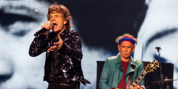 Mick Jagger and Keith Richards perform in Chicago. Photo/AP