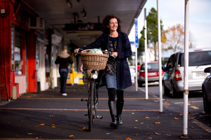 Pippa Coom, deputy chairwoman of the Waitemata Local Board, uses a bike as her main mode of transport. Photo / Dean Purcell