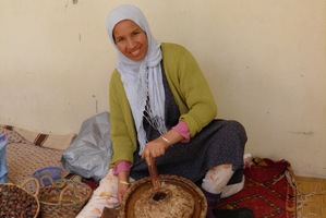 Oil from argan berries constitutes a lucrative export industry for Berber women. Photo / Graham Reid