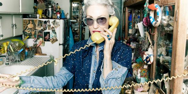 Linda Rodin in her home. Rodin's range of oils will be stocked at Karen Walker, whose eyewear campaign she recently starred in. Photo / Supplied