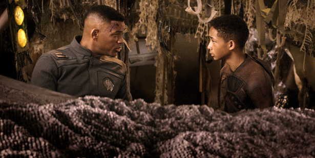 Will Smith, left, and Jaden Smith in a scene from "After Earth." Photo / AP