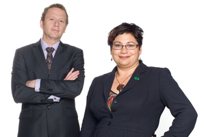 Green Party co leaders Russel Norman and Mitiria Turei. Photo / New Zealand Listener
