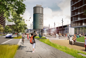 An artists' impression of the waterfront precinct of Wynyard Quarter. Photo / Supplied