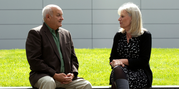 Ruth Herbert (right) and Owen Glenn. Photo / Brett Phibbs