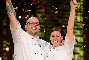 Dan and Steph Mulheron after winning My Kitchen Rules. Photo/Supplied