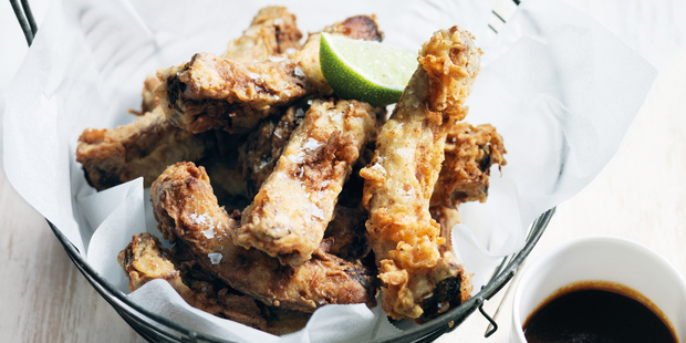 Texan-style fried pork ribs. Photo / Donna Hay Magazine