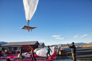 Google is testing the balloons which sail in the stratosphere and beam the Internet to Earth. Photo / AP