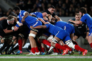 Scrums distinguish the game from others. Photo / Richard Robinson